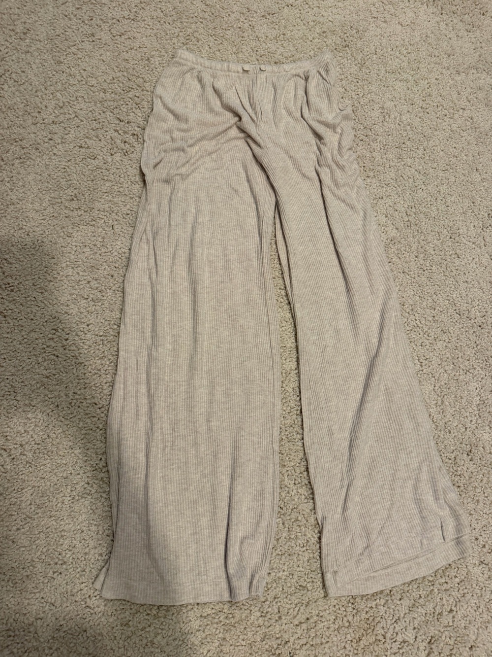 Auden Ribbed Lounge Pants in Light Beige